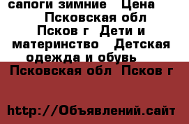 сапоги зимние › Цена ­ 500 - Псковская обл., Псков г. Дети и материнство » Детская одежда и обувь   . Псковская обл.,Псков г.